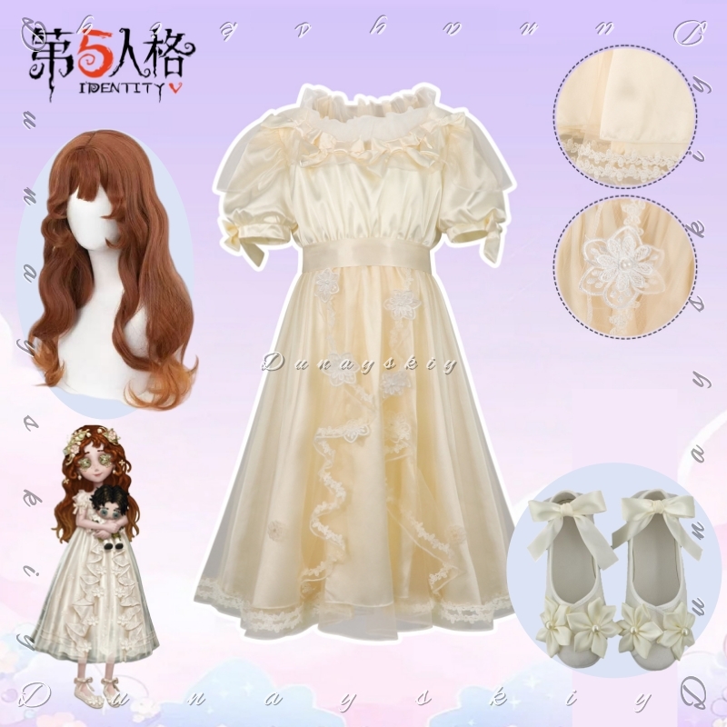 Embroidery Yellow Dress - Costume de cosplay Identity V Little