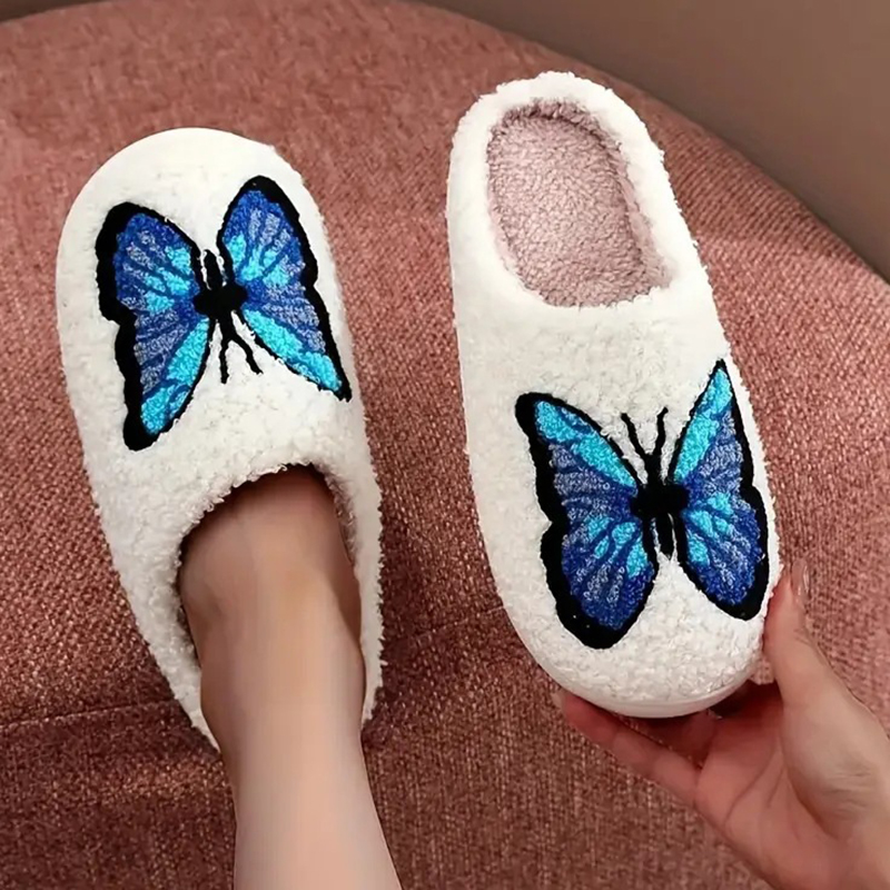 Embroidery Garments - SHAJI Chaussons unisexes en coton moelleux