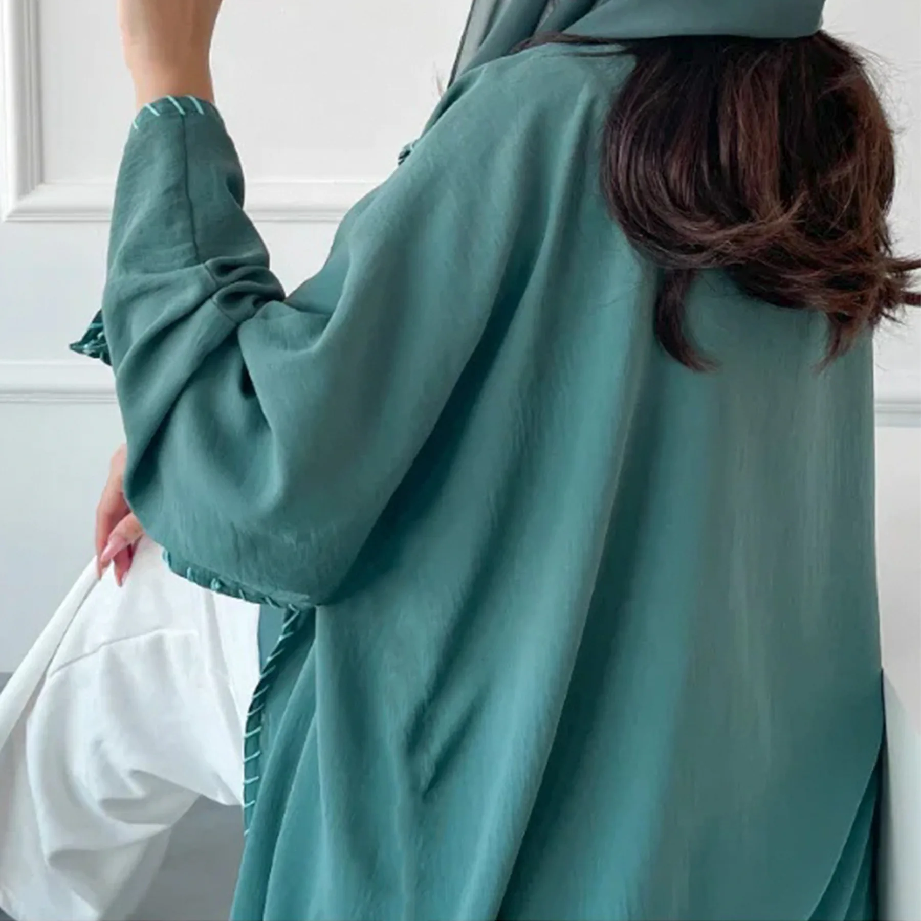 Embroidery Kebaya - Maroc Kimono ouvert Abayas luxe dubaï
