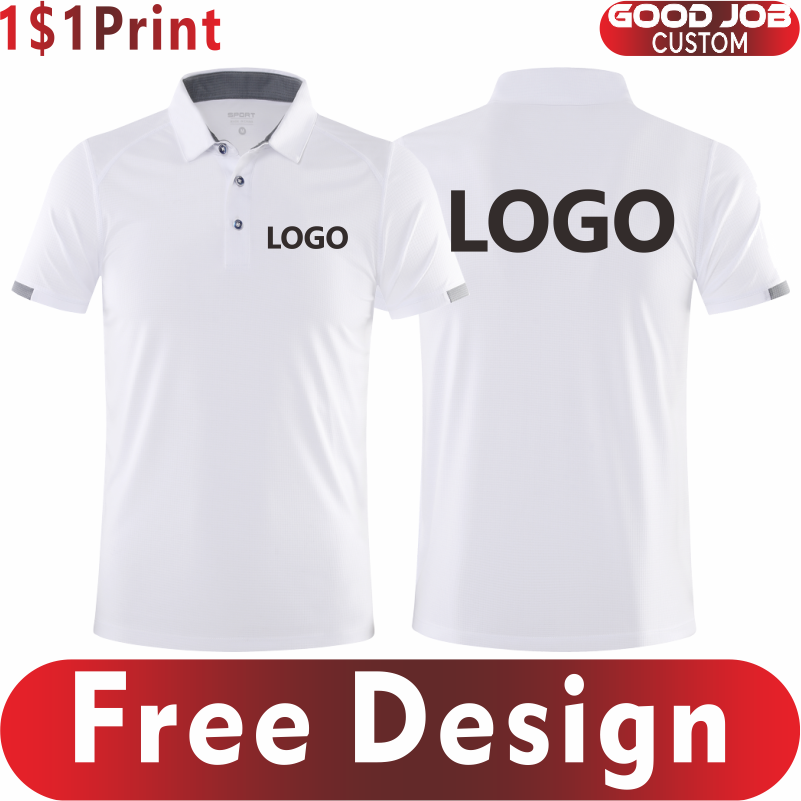 Embroidery Design Logo - Polo de sport à séchage rapide,