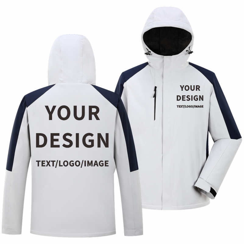 Embroidery Design Logo - Veste d'hiver décontractée avec Logo de