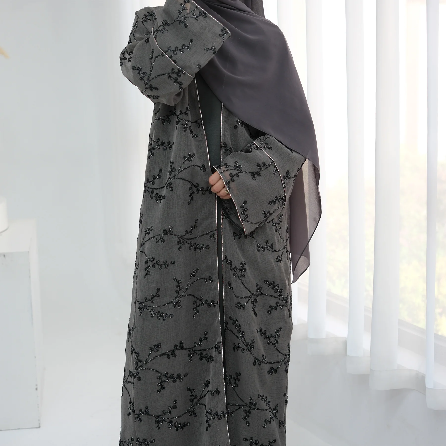 Embroidery Kebaya - Robe Kimono Brodé pour Femme, Cardigan