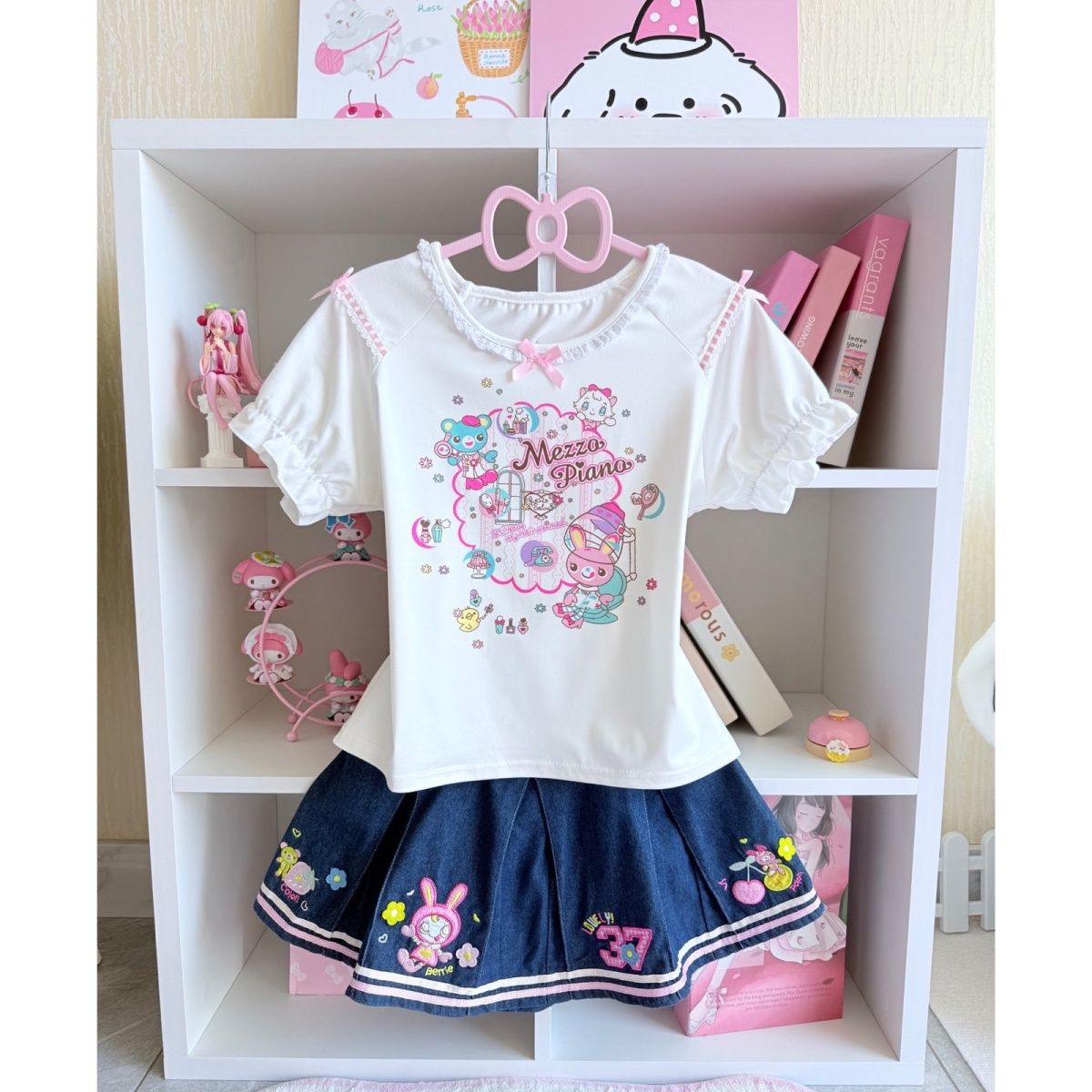 Ensemble jupe douce japonaise, - Embroidery Cotton Shirt avis et prix