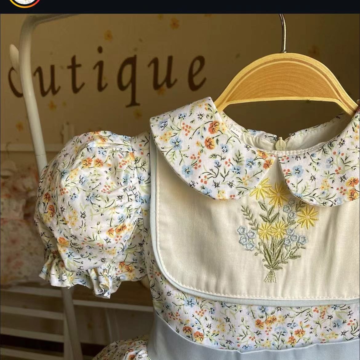 0-12Y bébé fille été fleur bro - Embroidery Yellow Dress avis et prix