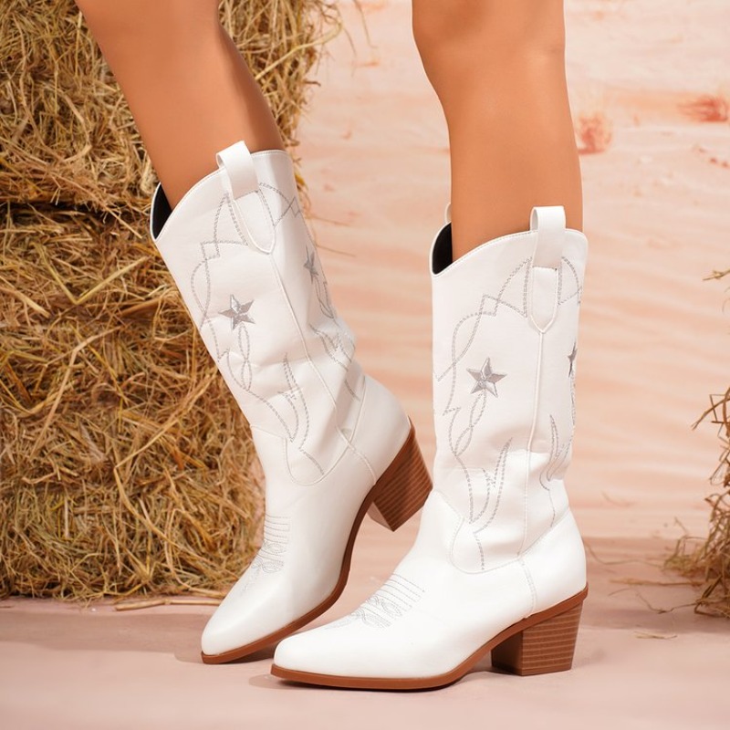 Bottes pour femmes mi-mollet à - Embroidery Online avis et prix
