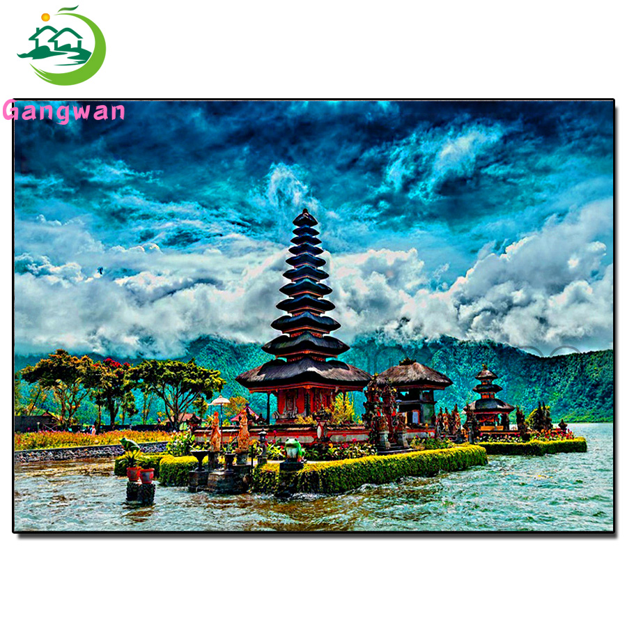 Peinture diamant bâtiment scén - Embroidery Bali avis et prix