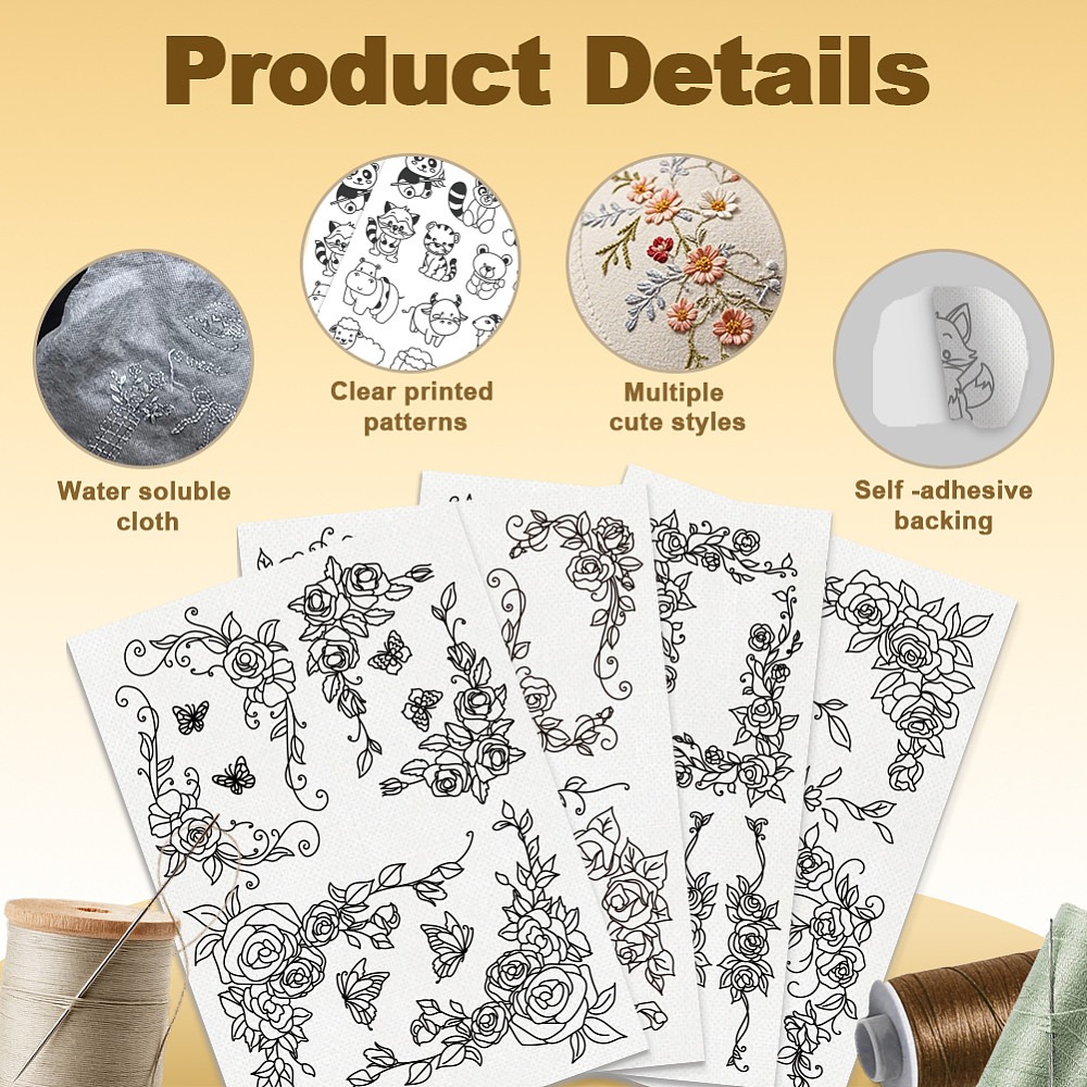 38 pièces de motifs de broderi - Embroidery Rose avis et prix