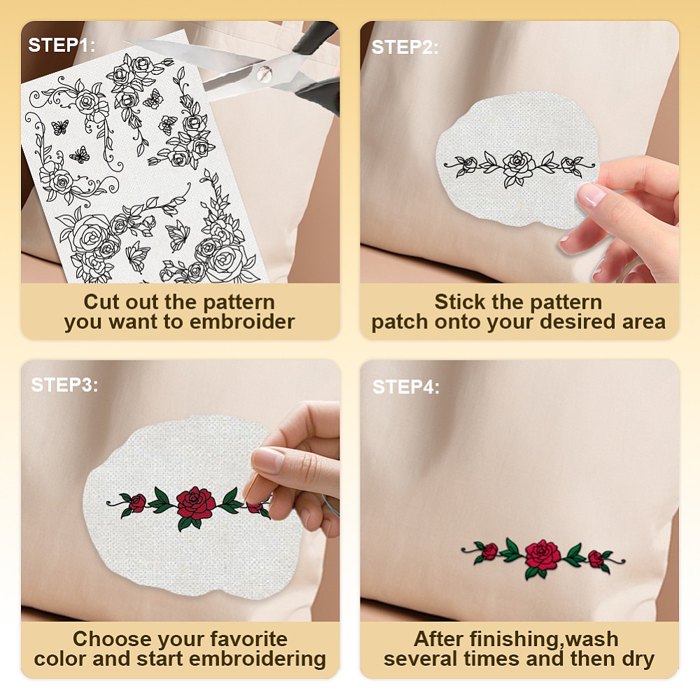 38 pièces de motifs de broderi - Embroidery Rose avis et prix
