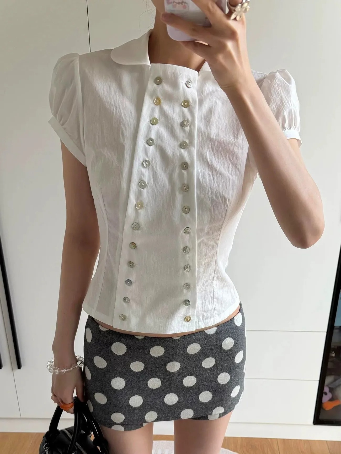 Blouse Y2K Esthétique Col Pete - Embroidery Online avis et prix