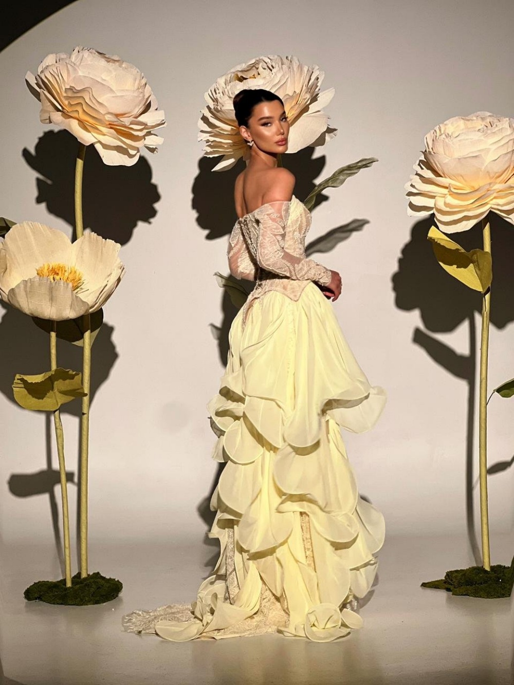 Robe de bal exquise jaune beur - Embroidery Yellow Dress avis et prix