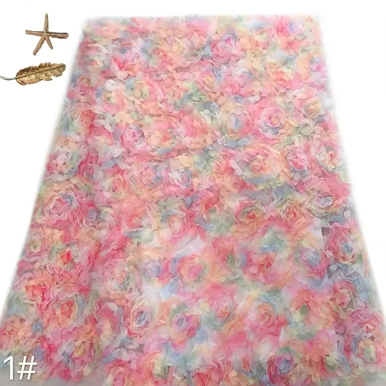 3d mousseline de soie rose fle - Embroidery Rose avis et prix