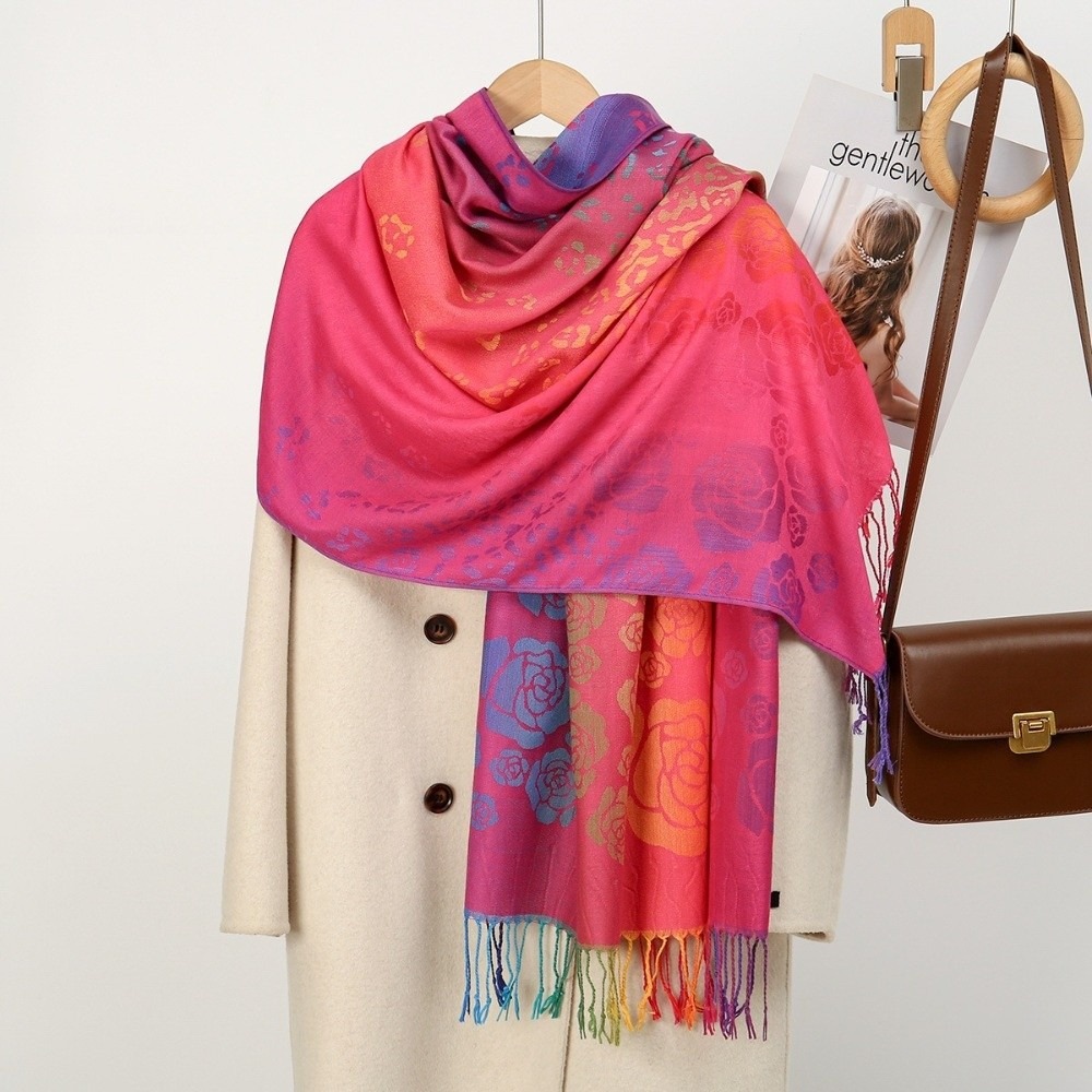 Foulard Hijab Rétro Brodé Rose - Embroidery Rose avis et prix